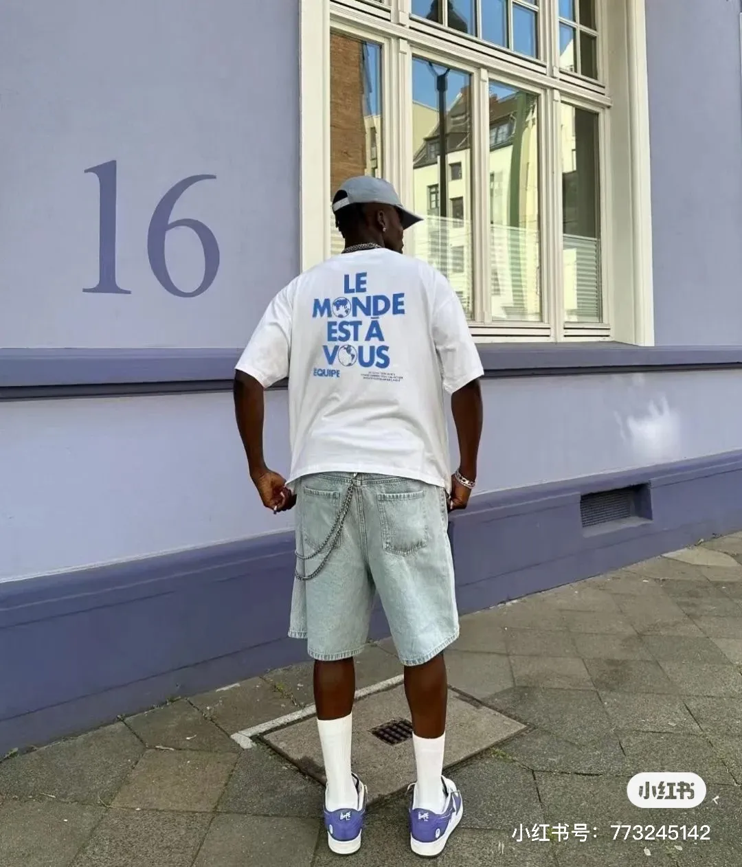Louis Vuitton/Louis Vuitton Earth letter slogan printed short sleeves
